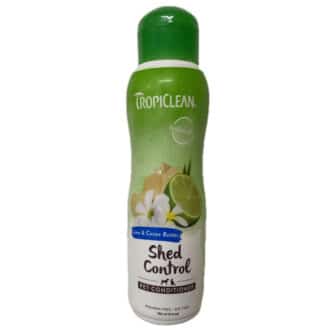 Tropiclean Lime o Cocoa Butter Shed Control Conditioner 355 ml. Milt hund-balsam för pälsar som fäller.