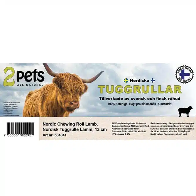 2Pets Nordisk Tuggrulle med Lamm 13 cm - Bild 3