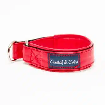 Gustaf o Evita Halvstryp Skinn Röd