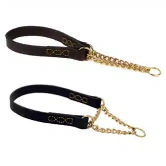 Halsband läder Newton halvstryp