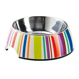 Matskål Melamin Randig
