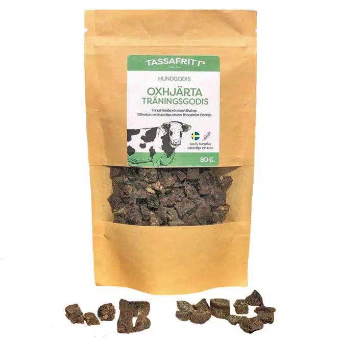 Tassafritt  Träningsgodis Oxhjärta 80 g